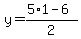 y=%285%2A1-6%29%2F2