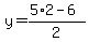 y=%285%2A2-6%29%2F2