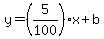 y=%285%2F100%29x%2Bb