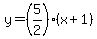 y=%285%2F2%29%28x%2B1%29