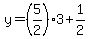 y=%285%2F2%293%2B1%2F2