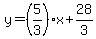 y=%285%2F3%29x%2B28%2F3