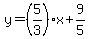 y=%285%2F3%29x%2B9%2F5