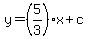 y=%285%2F3%29x%2Bc