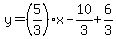 y=%285%2F3%29x-10%2F3%2B6%2F3