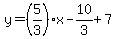 y=%285%2F3%29x-10%2F3%2B7
