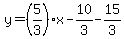 y=%285%2F3%29x-10%2F3-15%2F3