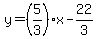 y=%285%2F3%29x-22%2F3