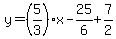 y=%285%2F3%29x-25%2F6%2B7%2F2