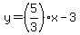 y=%285%2F3%29x-3