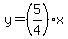 y=%285%2F4%29x