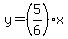 y=%285%2F6%29x