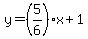 y=%285%2F6%29x%2B1
