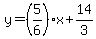 y=%285%2F6%29x%2B14%2F3