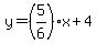y=%285%2F6%29x%2B4