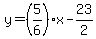 y=%285%2F6%29x-23%2F2
