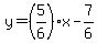 y=%285%2F6%29x-7%2F6