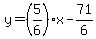 y=%285%2F6%29x-71%2F6