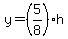 y=%285%2F8%29h