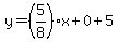 y=%285%2F8%29x%2B0%2B5