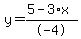 y=%285-3%2Ax%29%2F-4