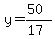 y=%2850%29%2F%2817%29