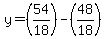 y=%2854%2F18%29-%2848%2F18%29