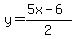 y=%285x-6%29%2F2