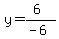 y=%286%29%2F%28-6%29