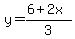 y=%286%2B2x%29%2F3