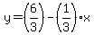 y=%286%2F3%29-%281%2F3%29x