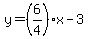 y=%286%2F4%29x-3