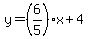 y=%286%2F5%29%2Ax%2B4