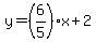 y=%286%2F5%29x%2B2