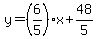 y=%286%2F5%29x%2B48%2F5