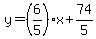 y=%286%2F5%29x%2B74%2F5