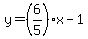 y=%286%2F5%29x-1