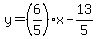 y=%286%2F5%29x-13%2F5