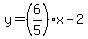 y=%286%2F5%29x-2