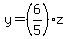 y=%286%2F5%29z