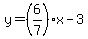 y=%286%2F7%29x-3
