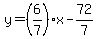 y=%286%2F7%29x-72%2F7