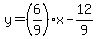 y=%286%2F9%29x-12%2F9