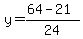 y=%2864-21%29%2F24