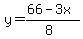 y=%2866-3x%29%2F%288%29