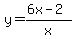 y=%286x-2%29%2Fx