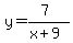 y=%287%29%2F%28x%2B9%29