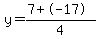 y=%287%2B-17%29%2F4