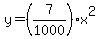 y=%287%2F1000%29x%5E2