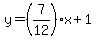 y=%287%2F12%29x%2B1